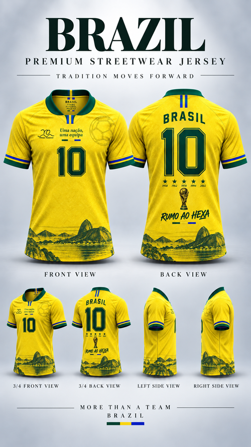 BRASIL – Unisex Premium Jersey | Wave Your Flag Collection