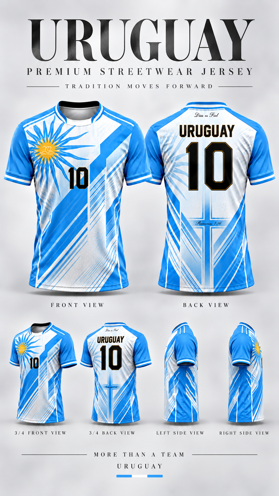 URUGUAY – Unisex Premium Jersey | Wave Your Flag Collection