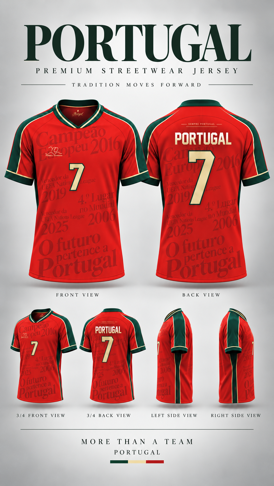 PORTUGAL – Unisex Premium Jersey | Wave Your Flag Collection